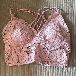 PINK lace bralette